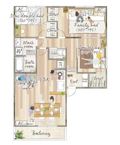 3BR House near Tengachaya-Direct to Kansai Airport 岸里