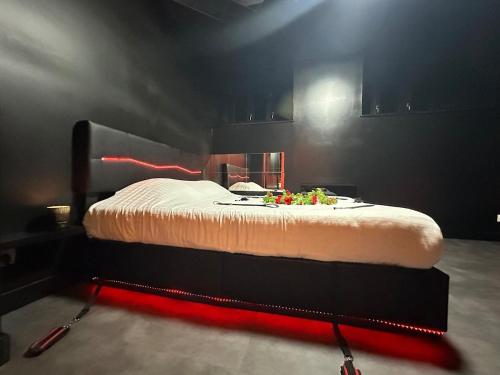 Postel nebo postele na pokoji v ubytování L écrin Love room avec balnéo au coeur de Sedan