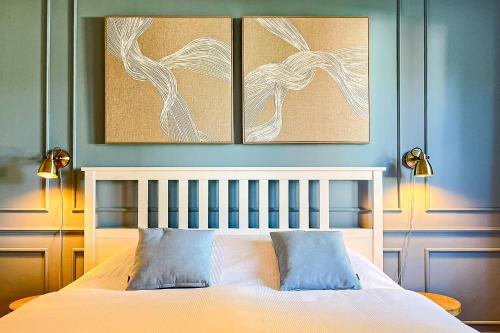 Postel nebo postele na pokoji v ubytování Ferienwohnung Sandweiss Ferienwohnung 01