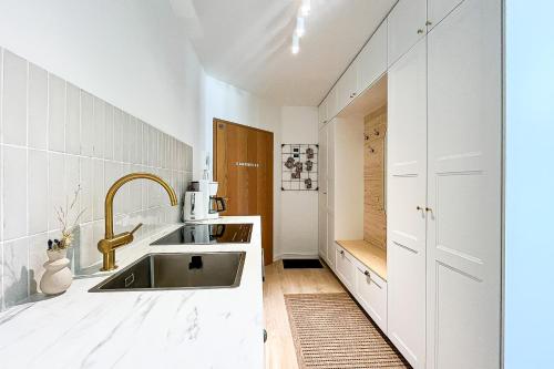 Koupelna v ubytování Ferienwohnung Sandweiss Ferienwohnung 01