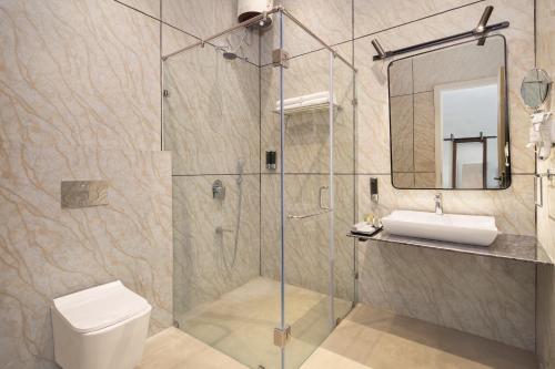 Ένα μπάνιο στο Treat Aranya Resort Kumbhalgarh