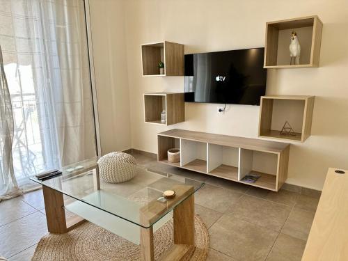Телевизор и/или развлекательный центр в Leandros Cfu flat