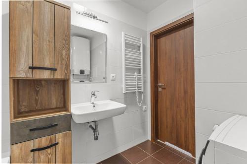 Koupelna v ubytování Apartmán Uzbecká s parkovaním v garáži