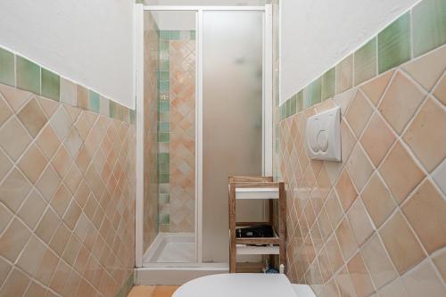 Casa TamponiOrizzonti Solarium的带淋浴和卫生间的浴室