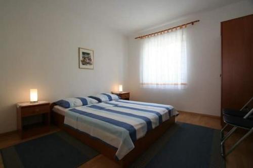 Postel nebo postele na pokoji v ubytování Apartmani Novosel