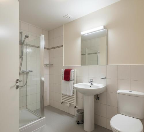 Koupelna v ubytování Alpin Apart