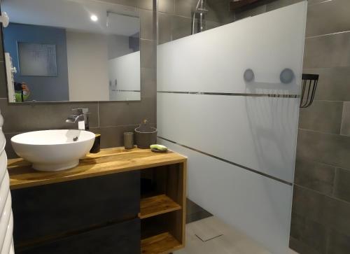 Koupelna v ubytování Location Gîte Les Iris