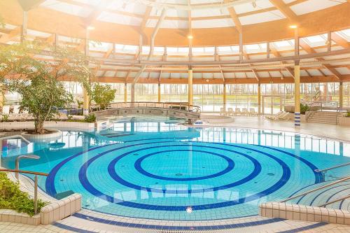 Lancken-GranitzにあるVogelhaus Gobbinの大きな建物内の大きなスイミングプール