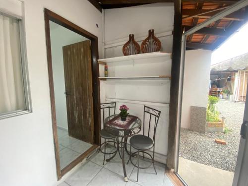 Балкон или терраса в Kitnet de temporada da Gi