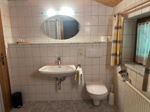 Koupelna v ubytování Apartment Pichler