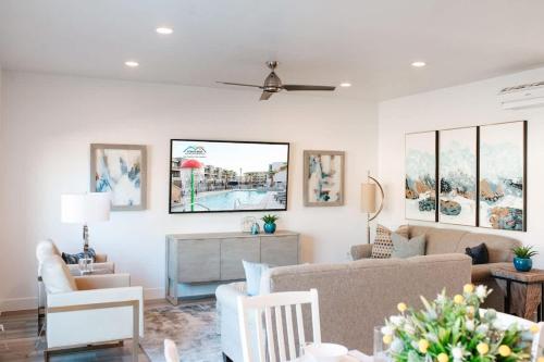 Istumisnurk majutusasutuses Stunning Twnhme by Golf*LasPalmas Resort poolpass* Central St. George