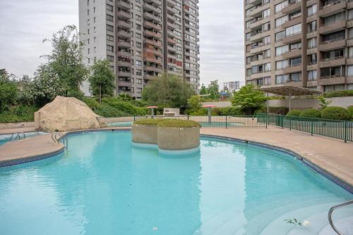 Πισίνα στο ή κοντά στο Apartartment 2 Bedrooms Suite Macul Metro Fully Equipped