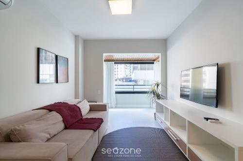 Μια τηλεόραση ή/και κέντρο ψυχαγωγίας στο Apto 2 Quartos a 300 m da Beira-mar Norte EVP0214