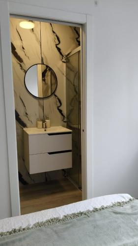 Koupelna v ubytování Piso Turístico Playa de Compostela