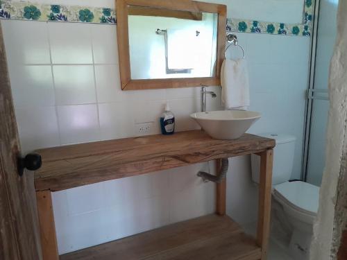 Kupatilo u objektu Cabañas rurales Arabi