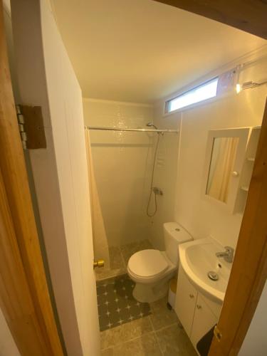 Koupelna v ubytování Cabaña Vista a la plaza