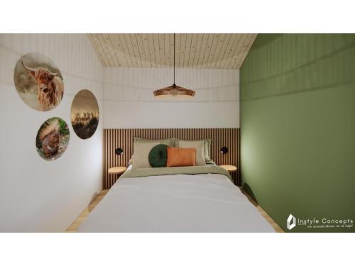 Ένα ή περισσότερα κρεβάτια σε δωμάτιο στο 6-person holiday home for relaxing retreat