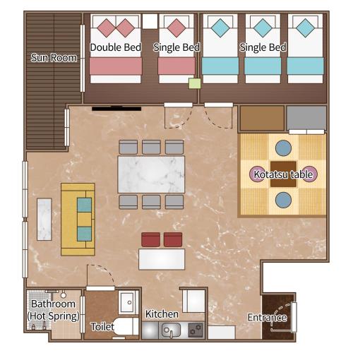a floor plan of a building at Ocean Smile in Ō-shima