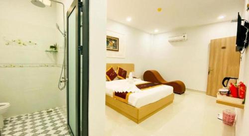 Koupelna v ubytování Hoang Mai Hotel