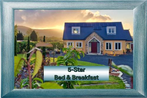 a picture of a house with the words star bed and breakfast at Mon Petit Cottage - B&B and Guest House in Bunclody in Bunclody