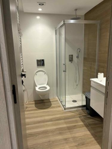 Koupelna v ubytování Appartement luxueux, le Jacaranda, AFH Mrezga