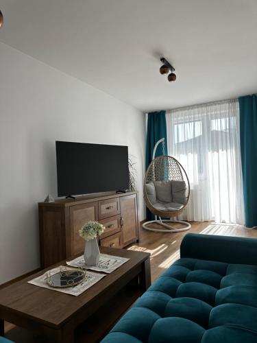 TV a/nebo společenská místnost v ubytování Urban Brana Apartment