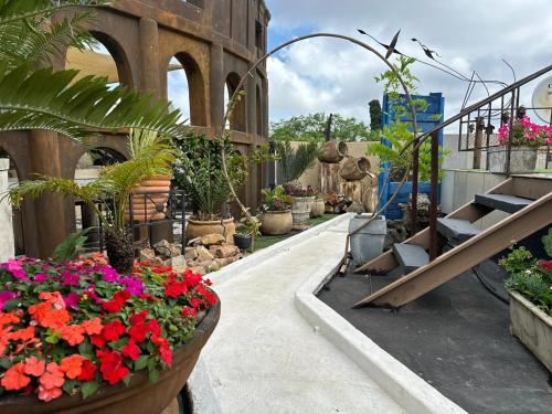 Un jardín fuera de Kiwara Guesthouse