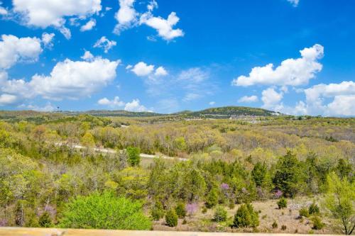Aussicht von der Spitze eines Hügels mit Bäumen in der Unterkunft Ozark Mountain Overlook - Views in Branson