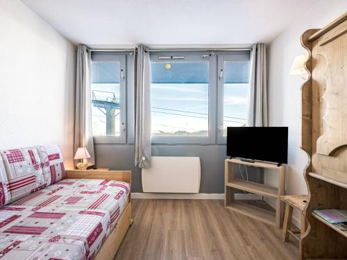 Studio skis aux pieds pour 4 pers., vue Mont Blanc