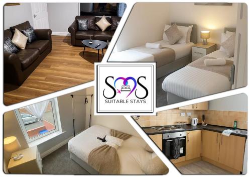 Η κουζίνα ή μικρή κουζίνα στο Stunning 3BR Coastal Escape Steps from the Beach Perfect for Families & Groups