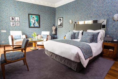Postel nebo postele na pokoji v ubytování Hôtel particulier Le DOGE - Relais & Châteaux
