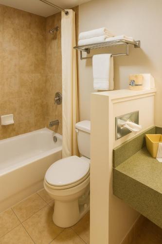 ein Badezimmer mit Toilette und Badewanne in der Unterkunft MHO Hotel Dover in Dover