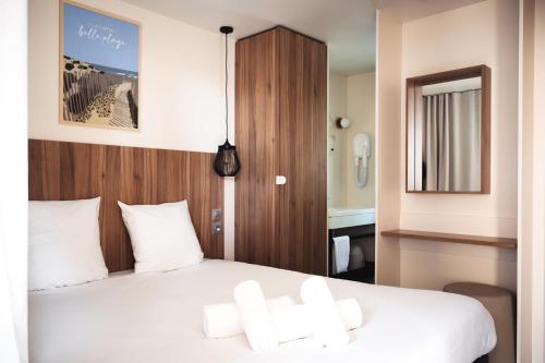 Postel nebo postele na pokoji v ubytování Salines