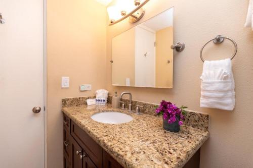 Bilik mandi di Kaleialoha 409 · KA 409 OceanFront 1BD Condo w Ocean Views Pool