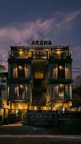 a building with a amazon sign on top of it at Arana Weligama in Weligama