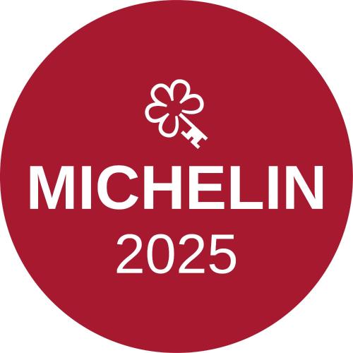 a red circle with the text michilin at Casa Legado in Bogotá