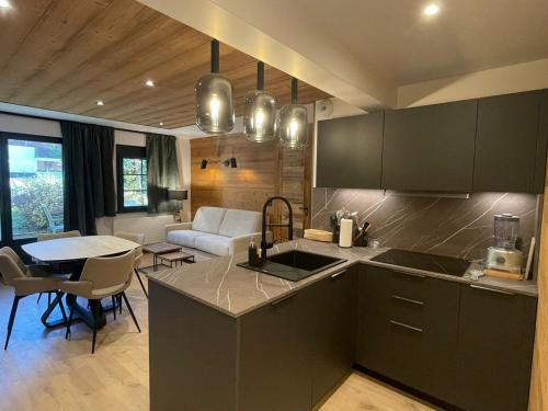 Appartement rénové 4 pers, parking, Les Gets