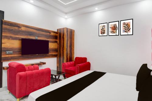 TV a/nebo společenská místnost v ubytování Hotel O G+