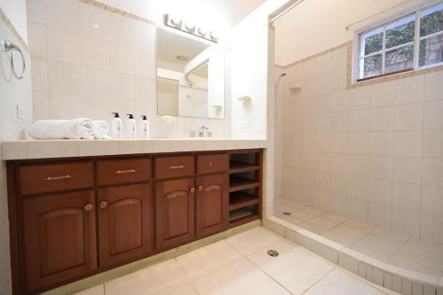 Koupelna v ubytování Casa moderna