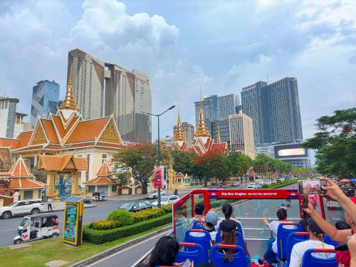 Linna Phumĭ Prêk Chrey üldine vaade või majutusasutusest Big Bus Angkor pildistatud vaade