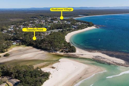an aerial view of franklin point and the intersection of franklin point and thousand at Tapalla Point at Huskisson in Huskisson