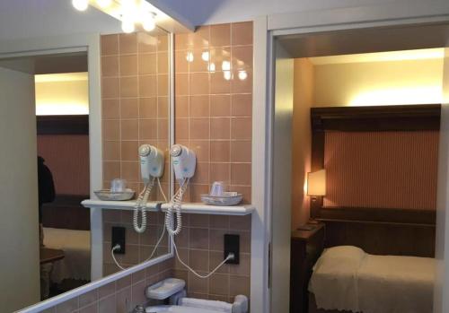 Ένα μπάνιο στο Hotel Ristorante La Lepre Bianca