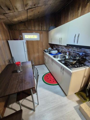 Kuchyň nebo kuchyňský kout v ubytování Barybari