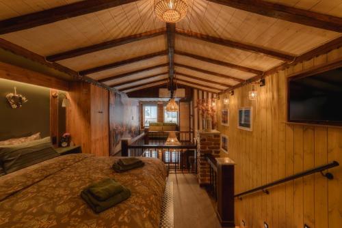 Ένα ή περισσότερα κρεβάτια σε δωμάτιο στο Scandinavian Rustic