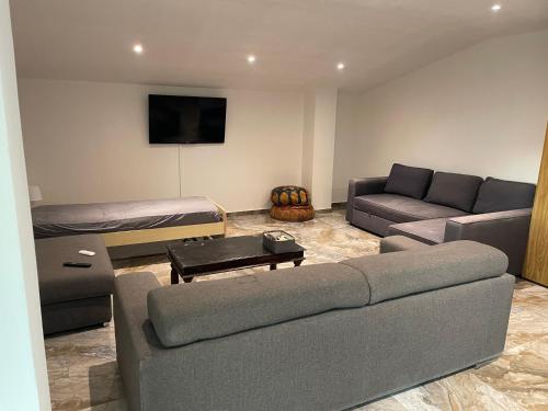 Posezení v ubytování Attico Marsiglie