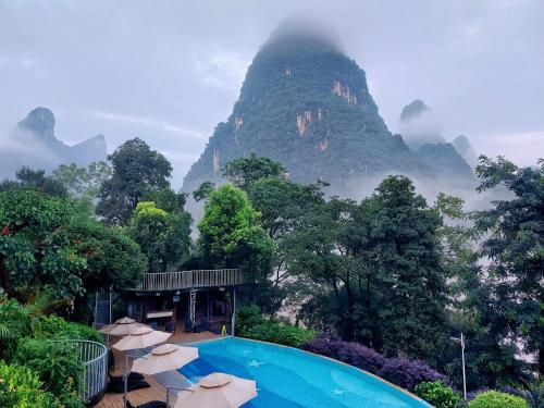 Yangshuo Li River Resort — Pool view