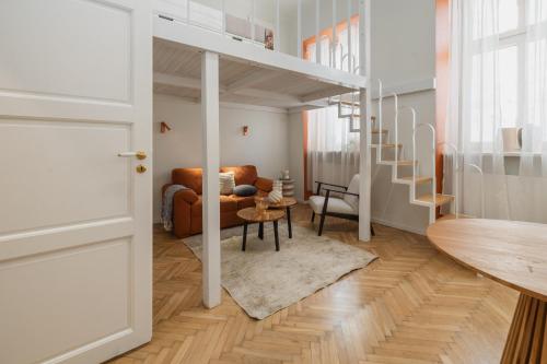 Χώρος καθιστικού στο Boho Park Retreat - Kraków Parkowa 1a