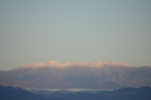 a view of a mountain in the distance at Begur, mon amour in Begur