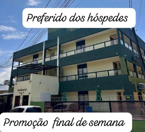 a building with the words proporia fund de semana at Paraíso de porto in Porto De Galinhas