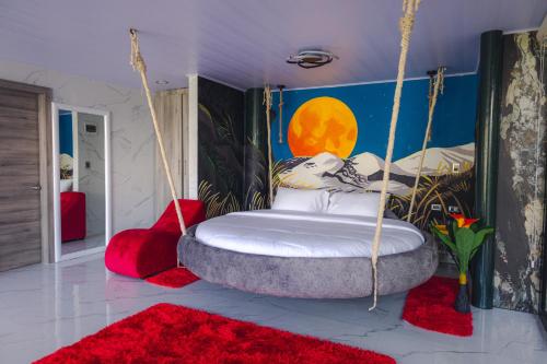 Phòng tắm tại Pachamama Ecolodge Baños de Agua Santa